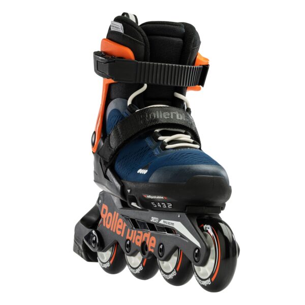Rollerblade Microblade Combo Mitternacht Blau/Orange incl. Protektoren – Bild 3