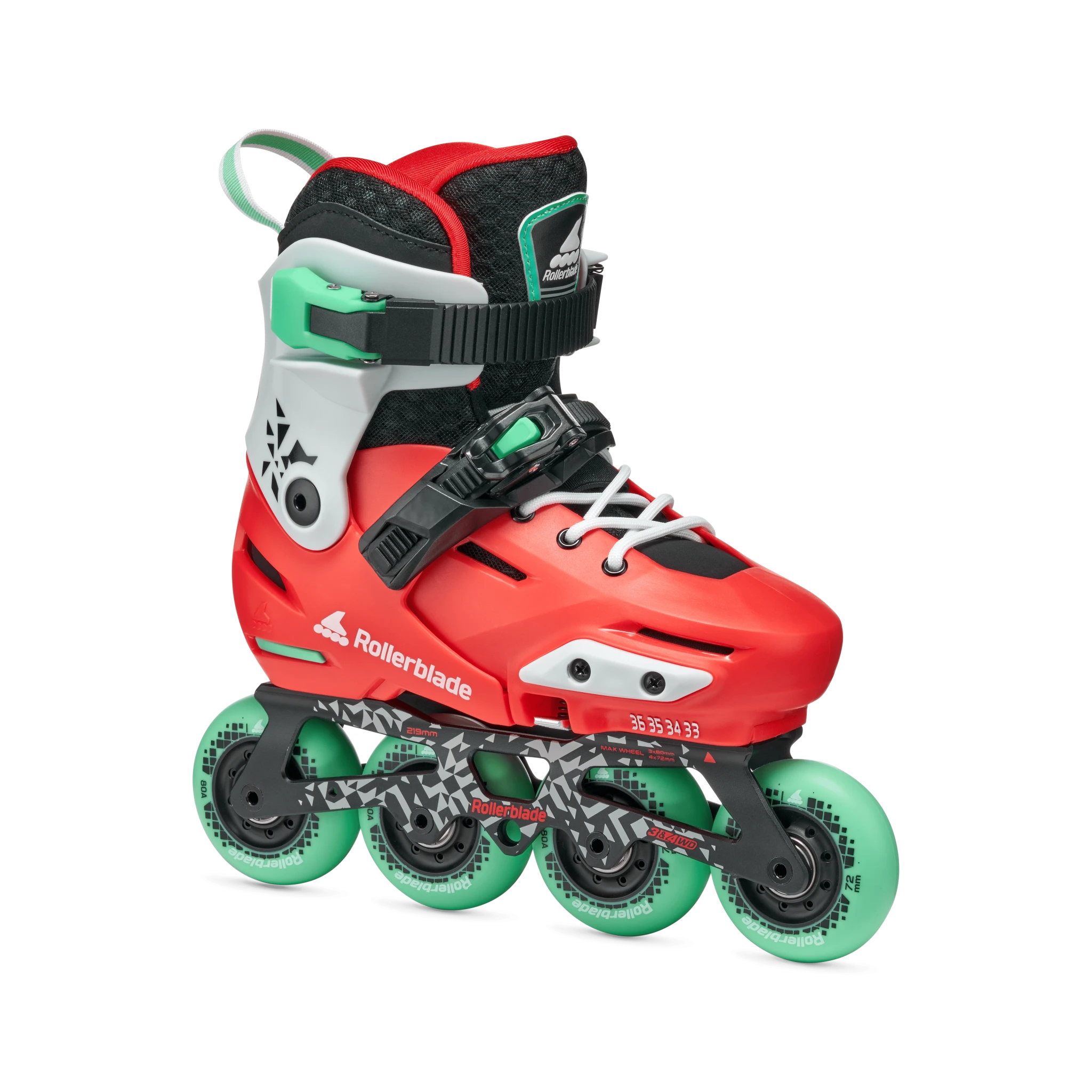 Rollerblade APEX - Kinderskate rot/minze